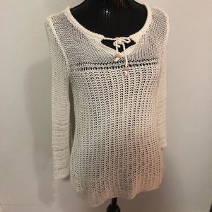 Lucky Brand Knitted Creme Top
